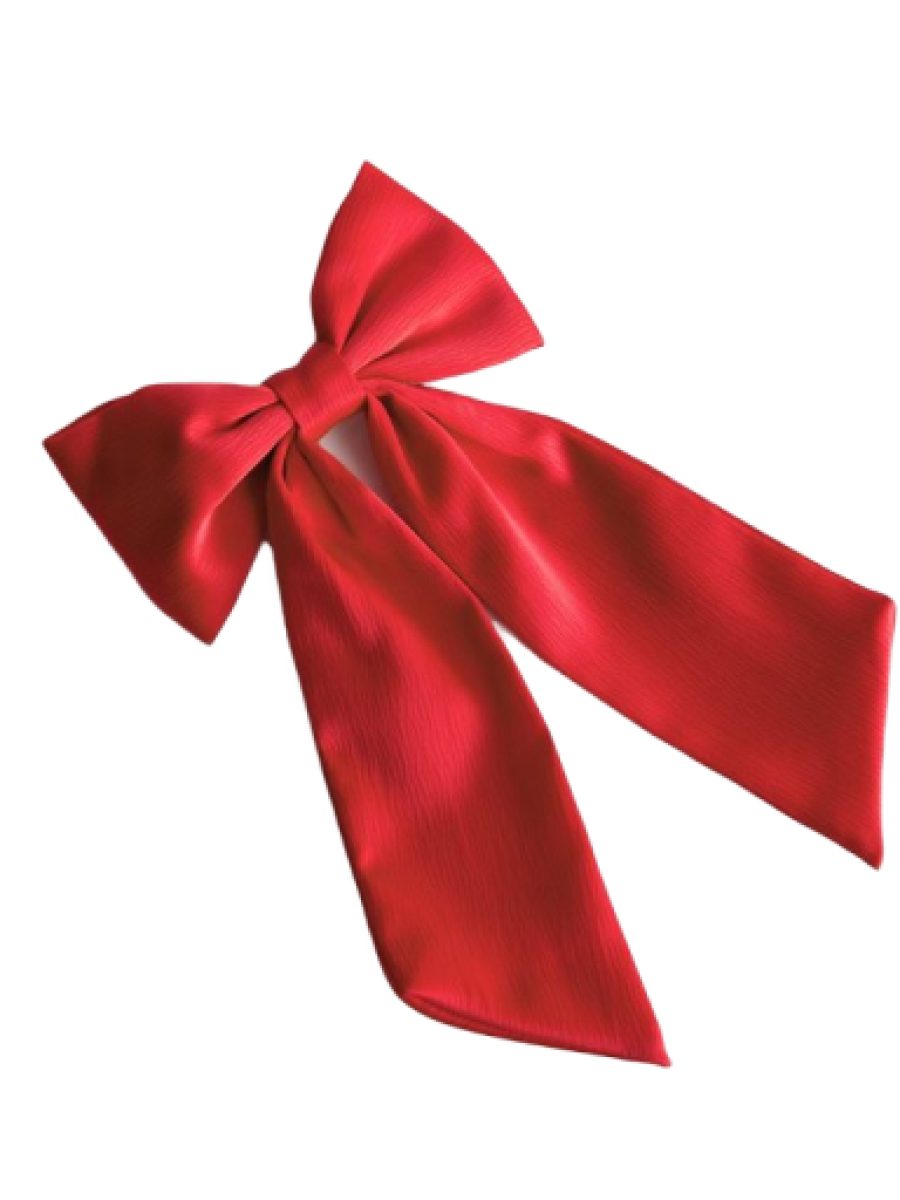 Red Satin Bow Slide New Look 1 (1)
